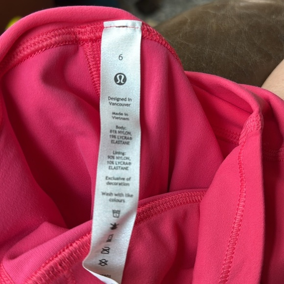 Lululemon Lipgloss Pink Align Crop 17” High Rise Buttery Soft Leggings Sz 6 NWT - Picture 5 of 7